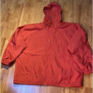 Cabin Creek Red Zip Up Windbreaker XL Jacket